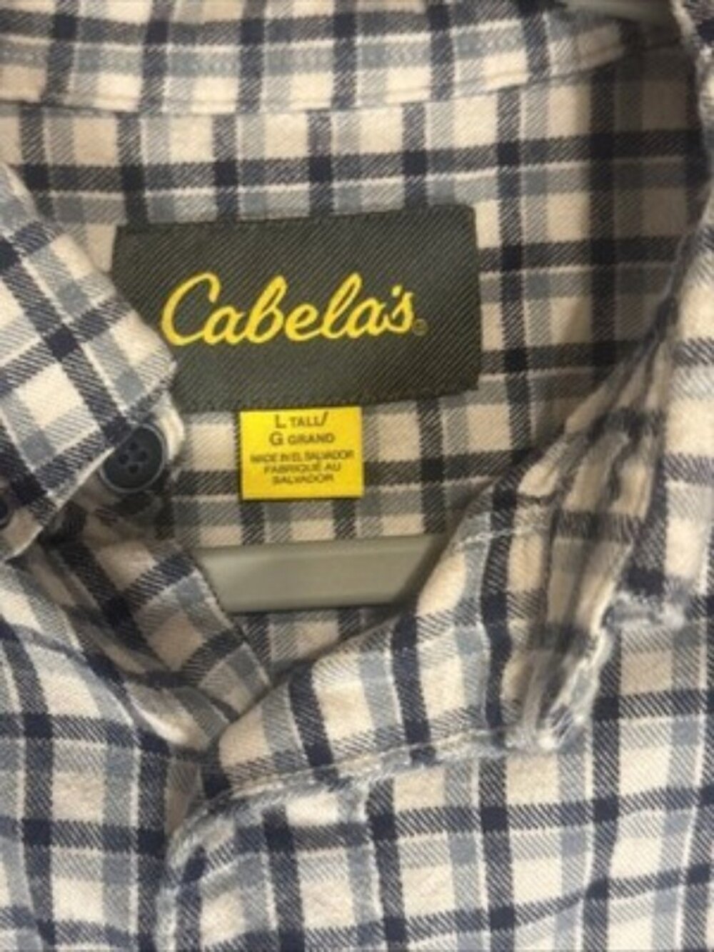 Cabela’s Men’s Button Up Shirt Plaid Long Sleeve Size L - Picture 3 of 3